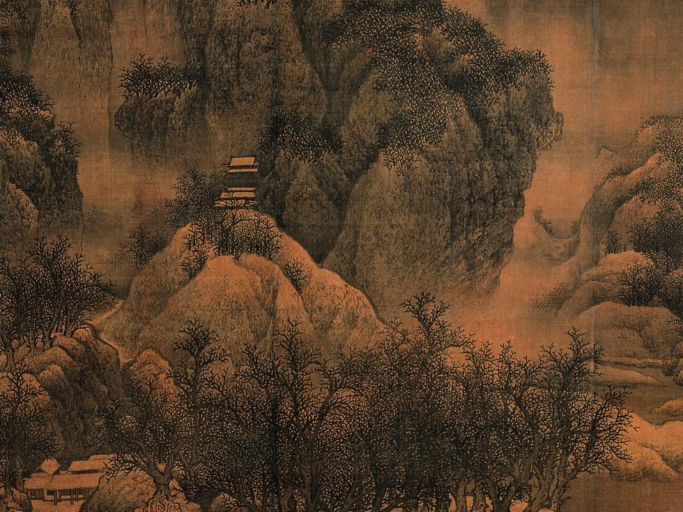 雪景寒林图轴